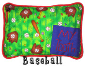 Baseball Tooth Fairy Pillow with Pocket for Boys