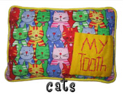 Cats Tooth Fairy Pillow with Pocket for Girls