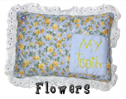 Flowers Tooth Fairy Pillow with Pocket for Girls