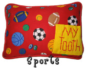 Sports Tooth Fairy Pillow with Pocket for Boys