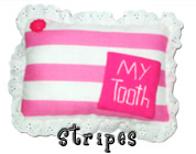 Stripes Tooth Fairy Pillow with Pocket for Girls